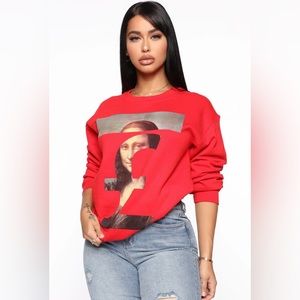 Fake Smile Sweatshirt (Fashion Nova)